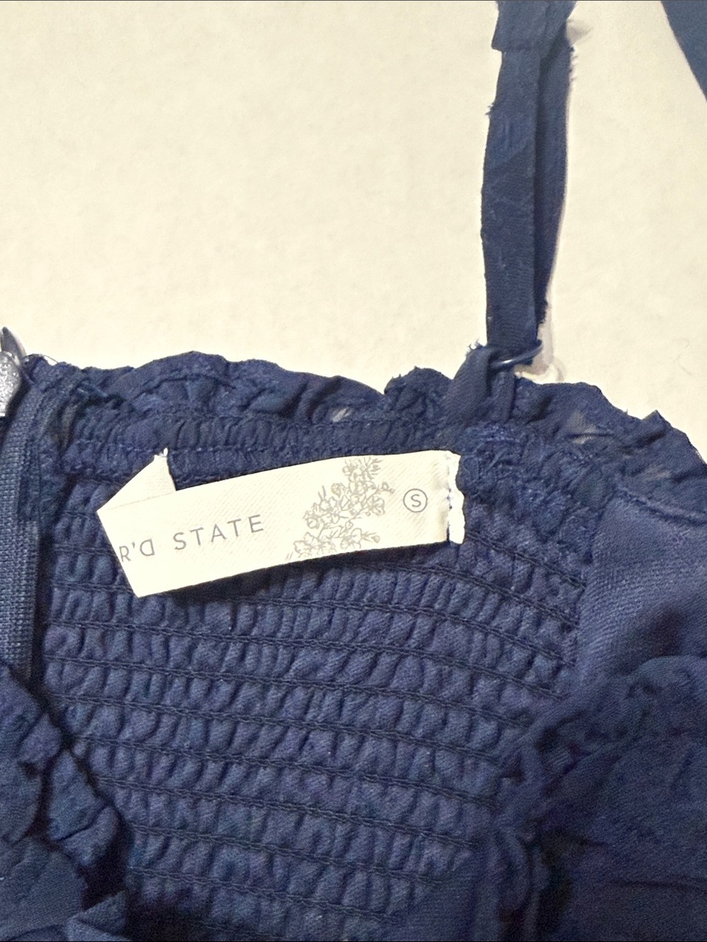 Altar'd State Navy Blue Ruffled Mini Dress - Picture 4 of 7